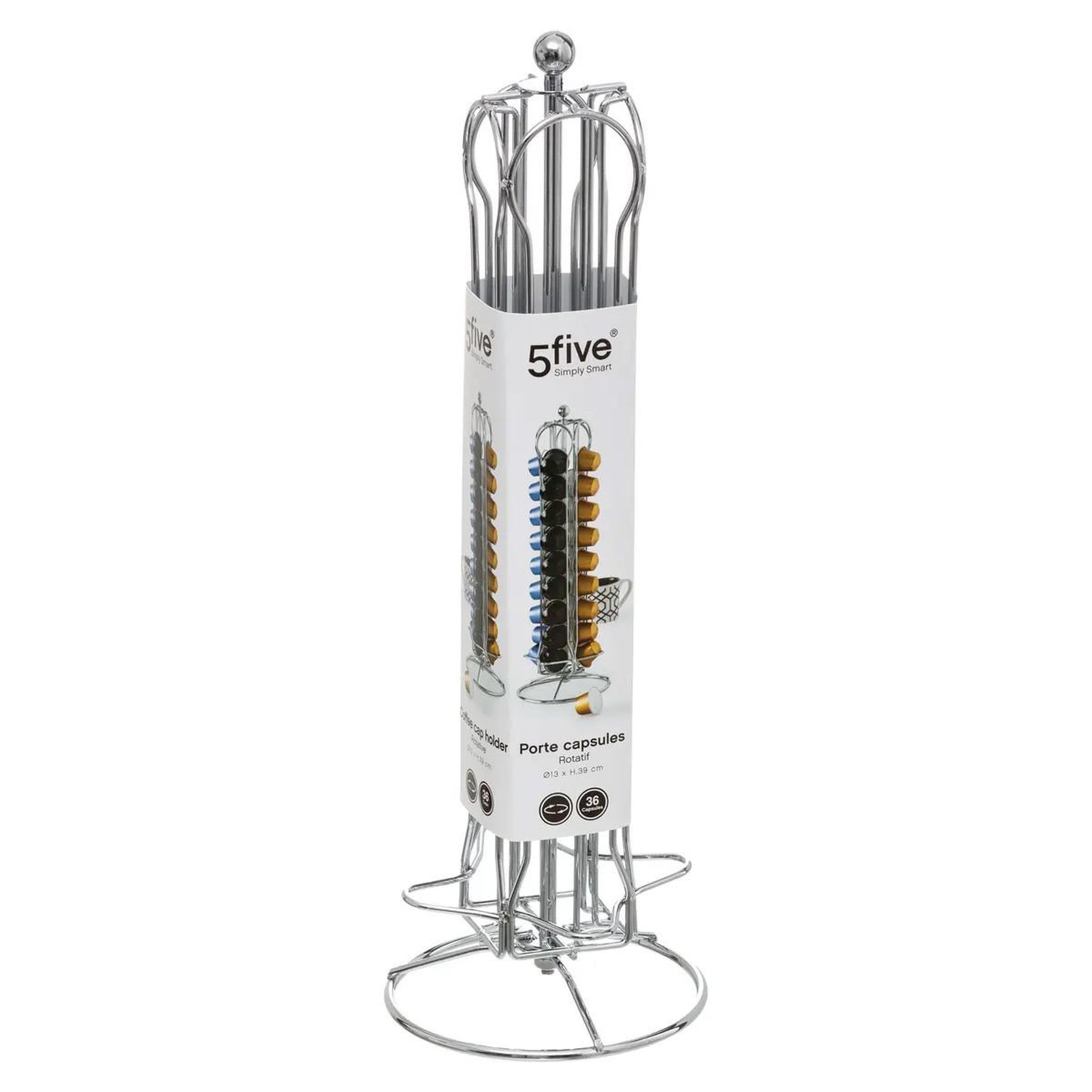 Voir la diapositive 2 : SECRET DE GOURMET Porte 36 capsules rotatif - 13 x 38,5 cm