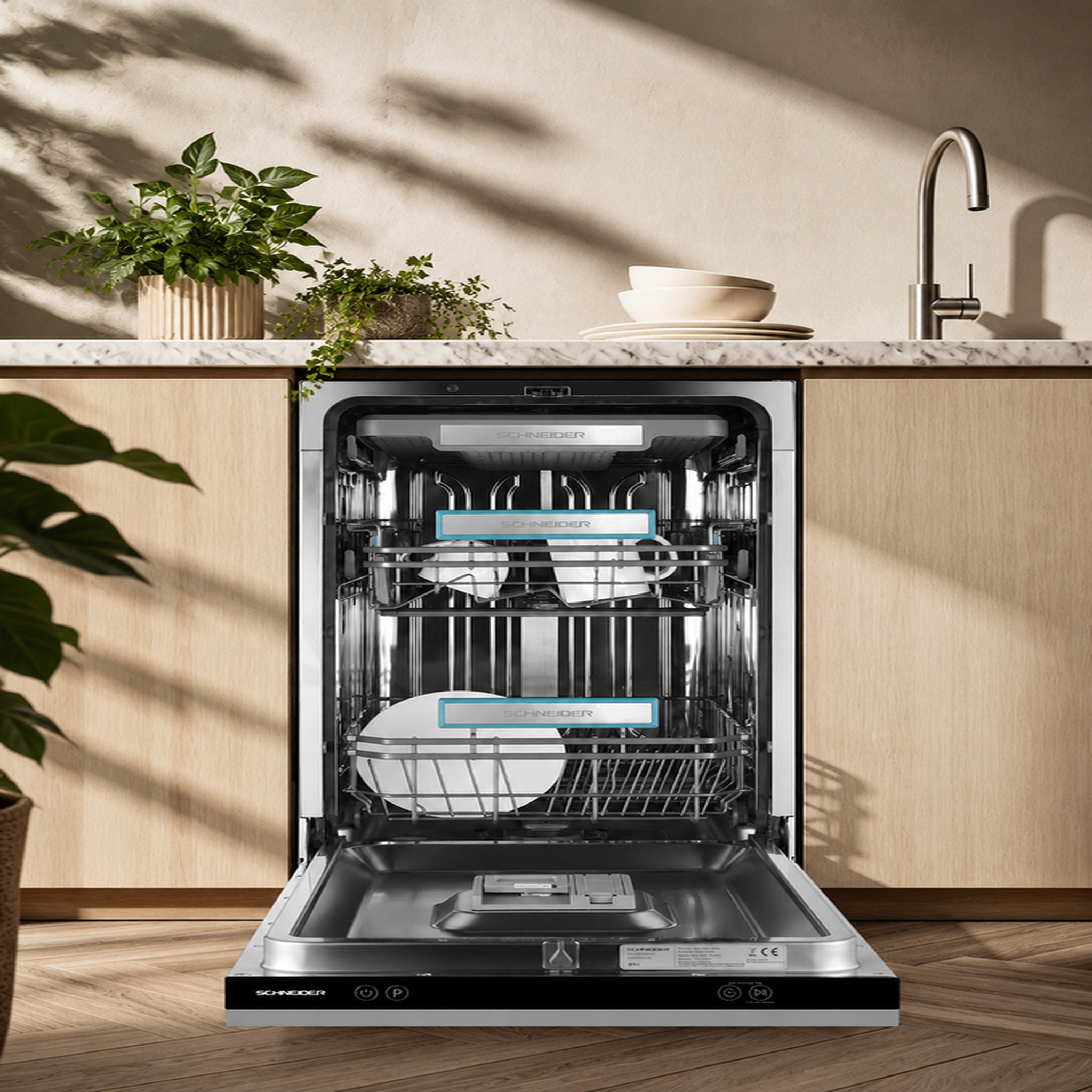 Voir la diapositive 2 : SCHNEIDER Schneider sclvi1144gc - lave-vaisselle tout intégrable 45cm 11 couverts blanc