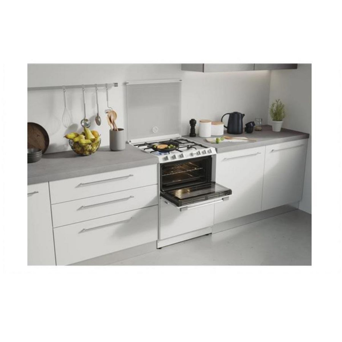Rosieres Cuisinière gaz combiné lave-vaisselle 60cm 6c 56db blanc - TR4GNORB/1
