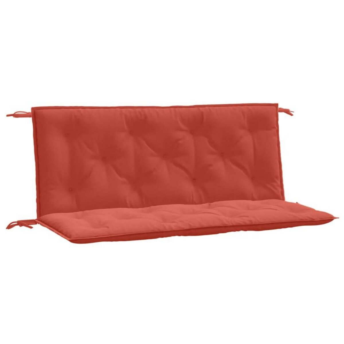 VIDAXL Coussins de banc de jardin lot de 2 rouge melange tissu