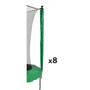 Voir la diapositive 1 : JUMP4FUN Protection pour perches de trampolines toutes tailles Pack de 8 Chaussettes universelles