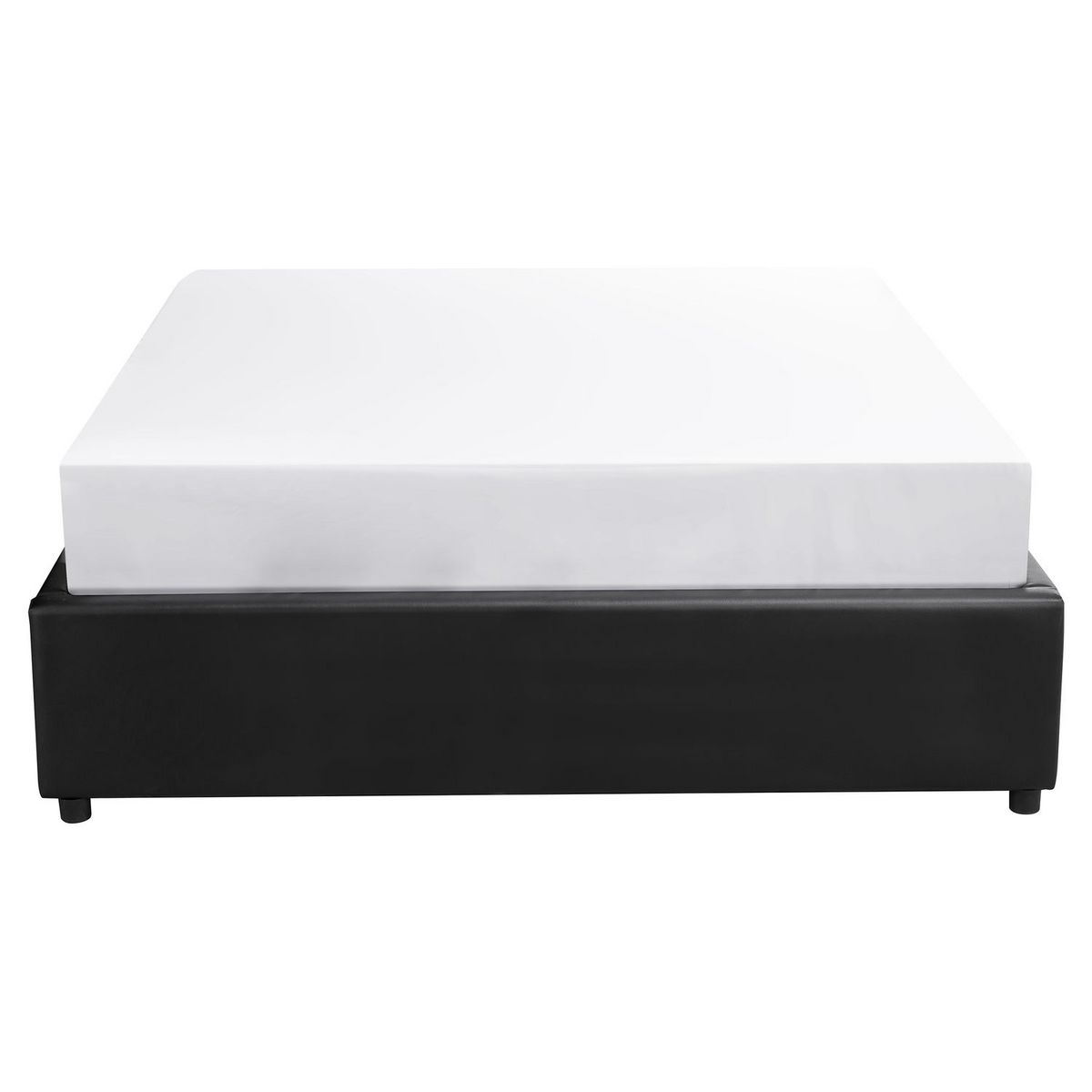 Lit coffre avec sommier relevable 140x190 cm LEO