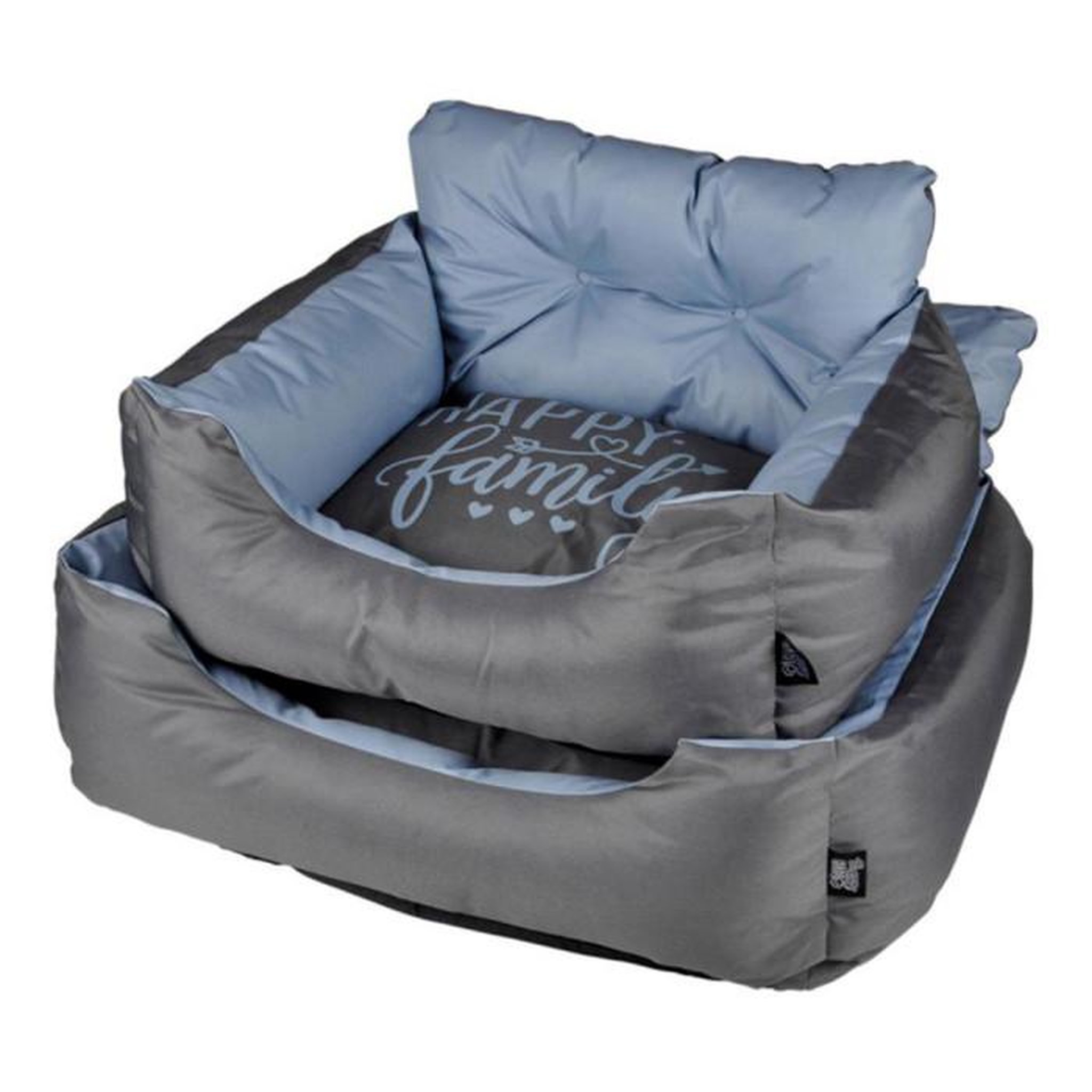 Voir la diapositive 1 : Paris Prix Lot de 2 Paniers pour Chien & Chat  Happy Family  60cm Bleu