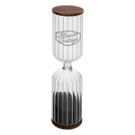 ATMOSPHERA Sablier Déco en Bois  Café  30cm Transparent