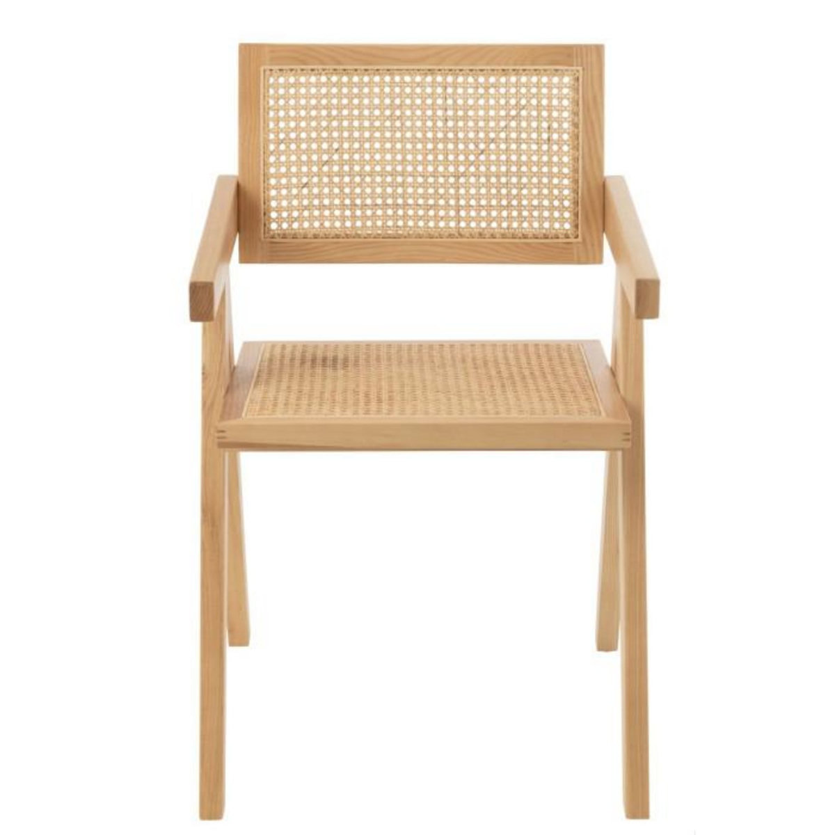 Paris Prix Chaise Cannage en Bois  Grid  80cm Naturel