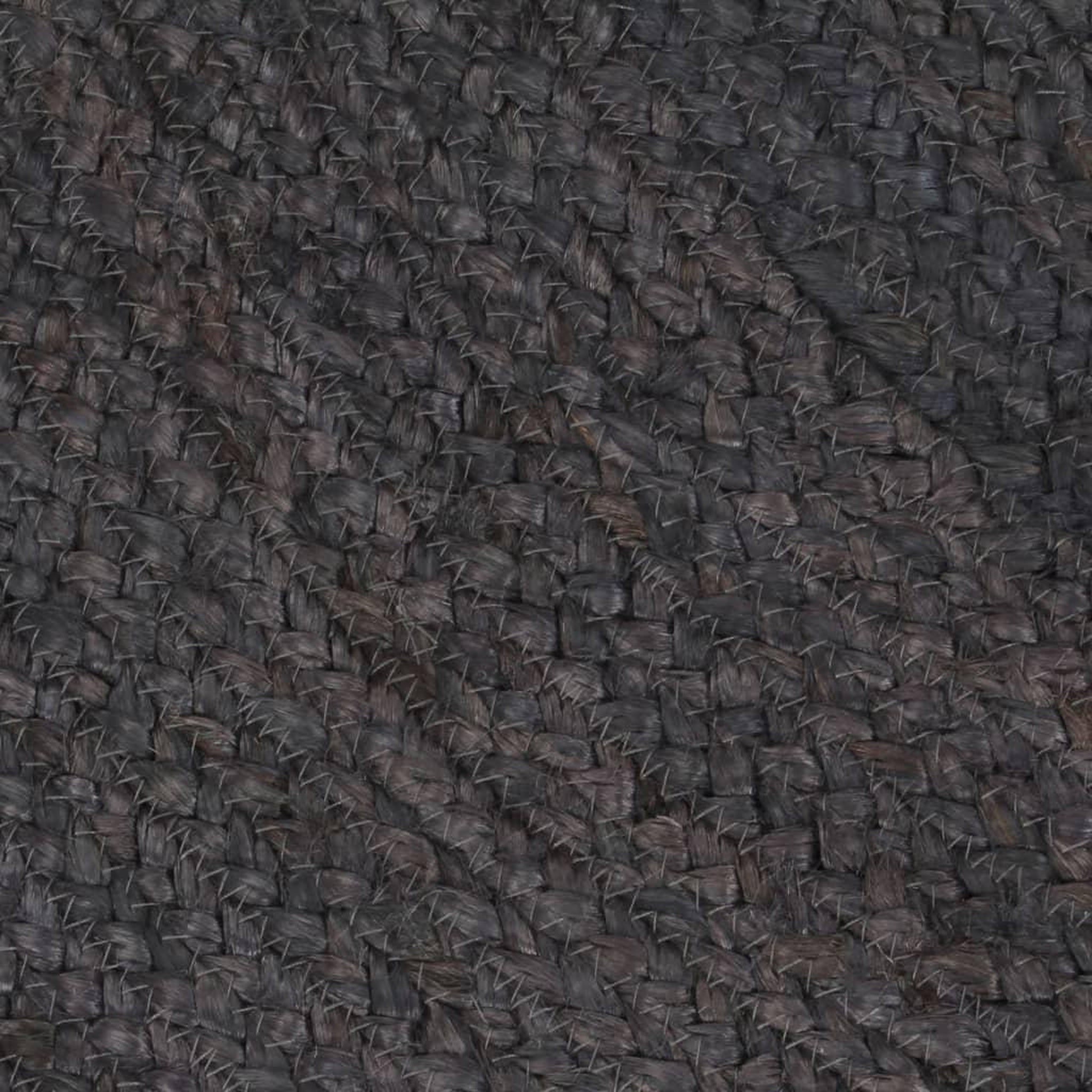 Voir la diapositive 5 : VIDAXL Tapis fait a la main Jute Rond 90 cm Gris fonce