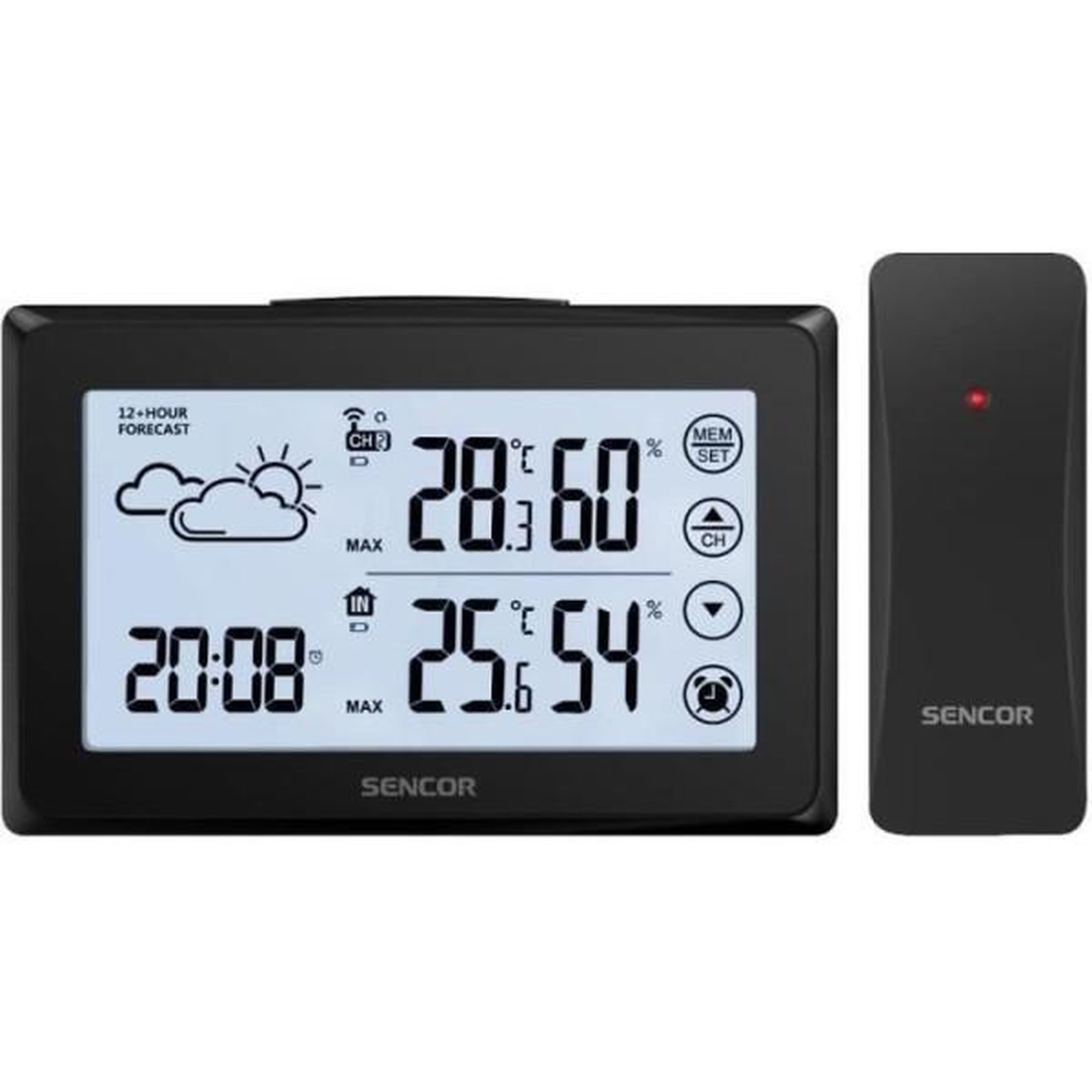 Voir la diapositive 2 : MARKET24 Station météo avec capteur sans fil - sencor - sws 2850