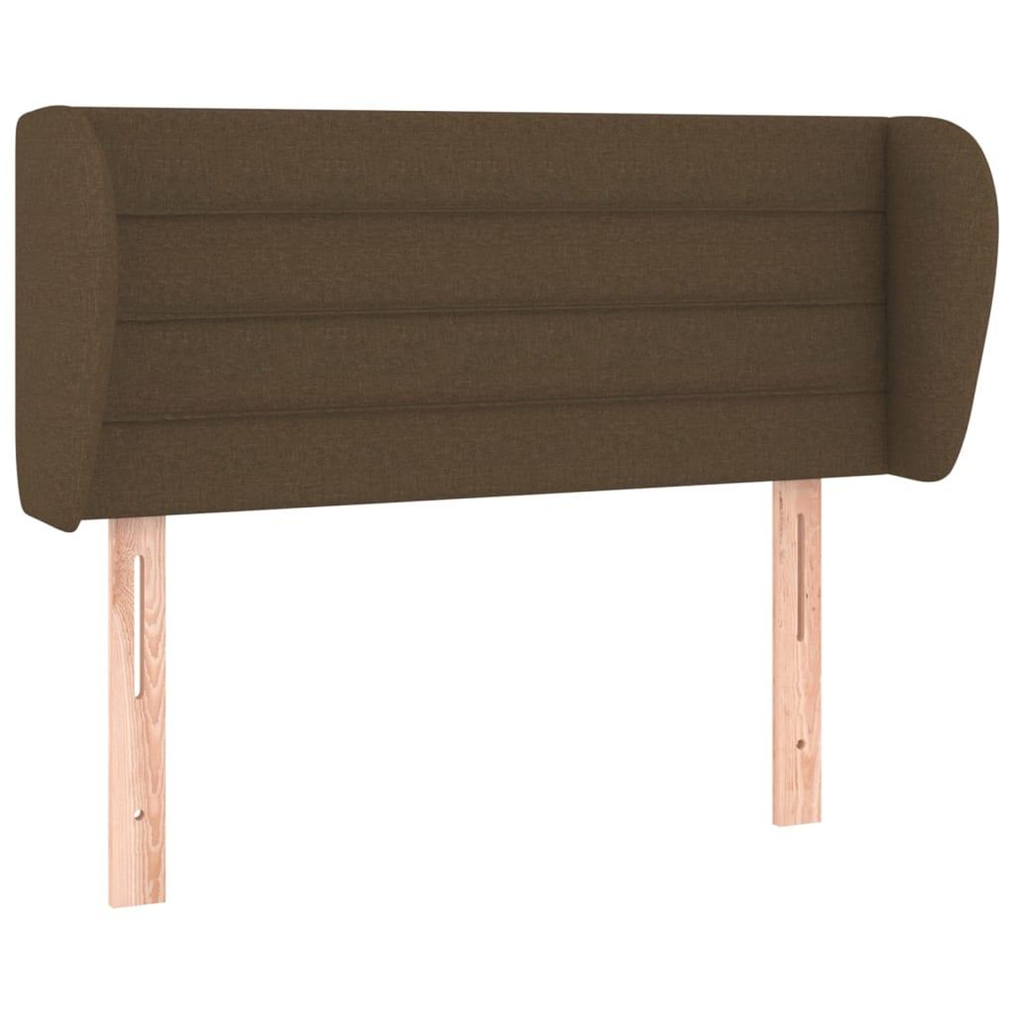 Voir la diapositive 2 : VIDAXL Tete de lit avec oreilles Marron fonce 93x23x78/88 cm Tissu