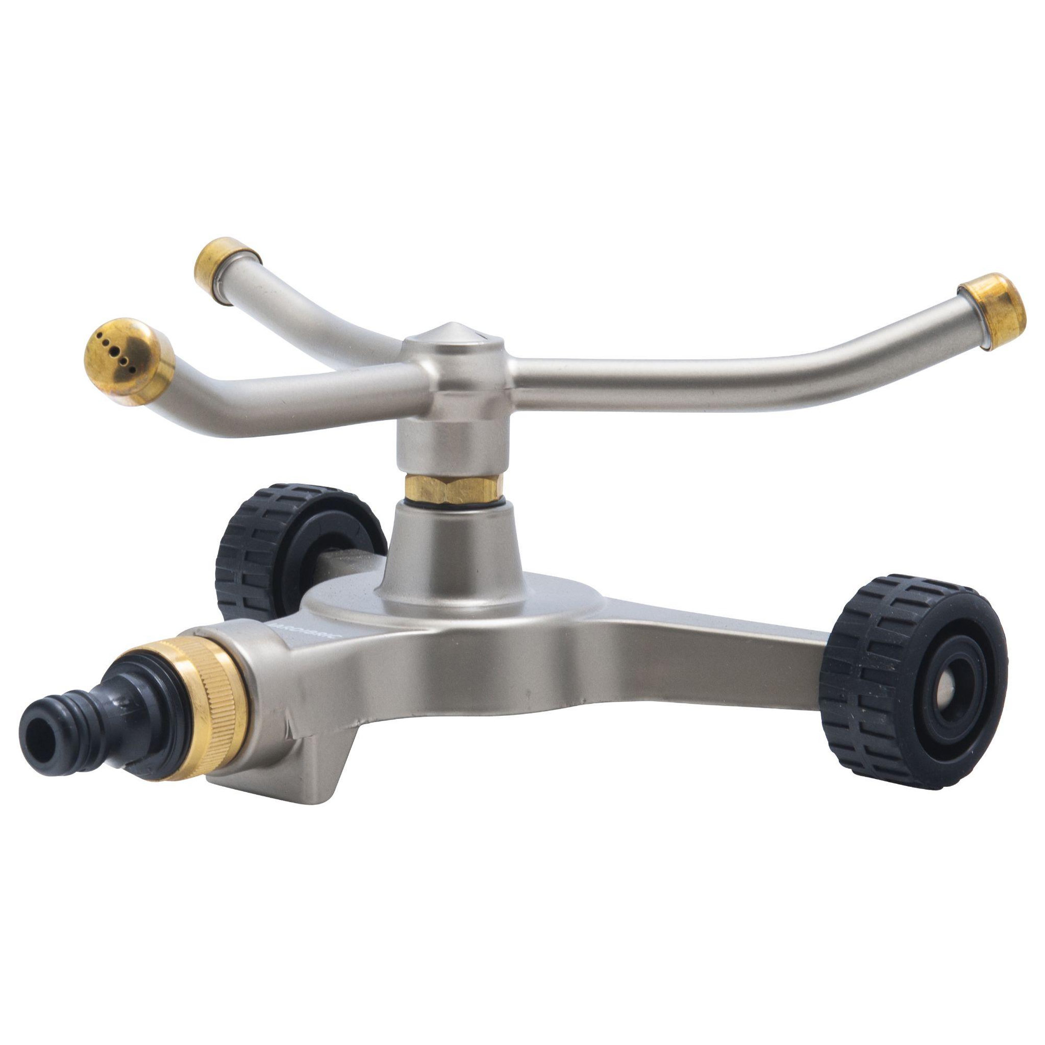 Voir la diapositive 2 : Jardibric Arroseur rotatif 3 bras sur roues