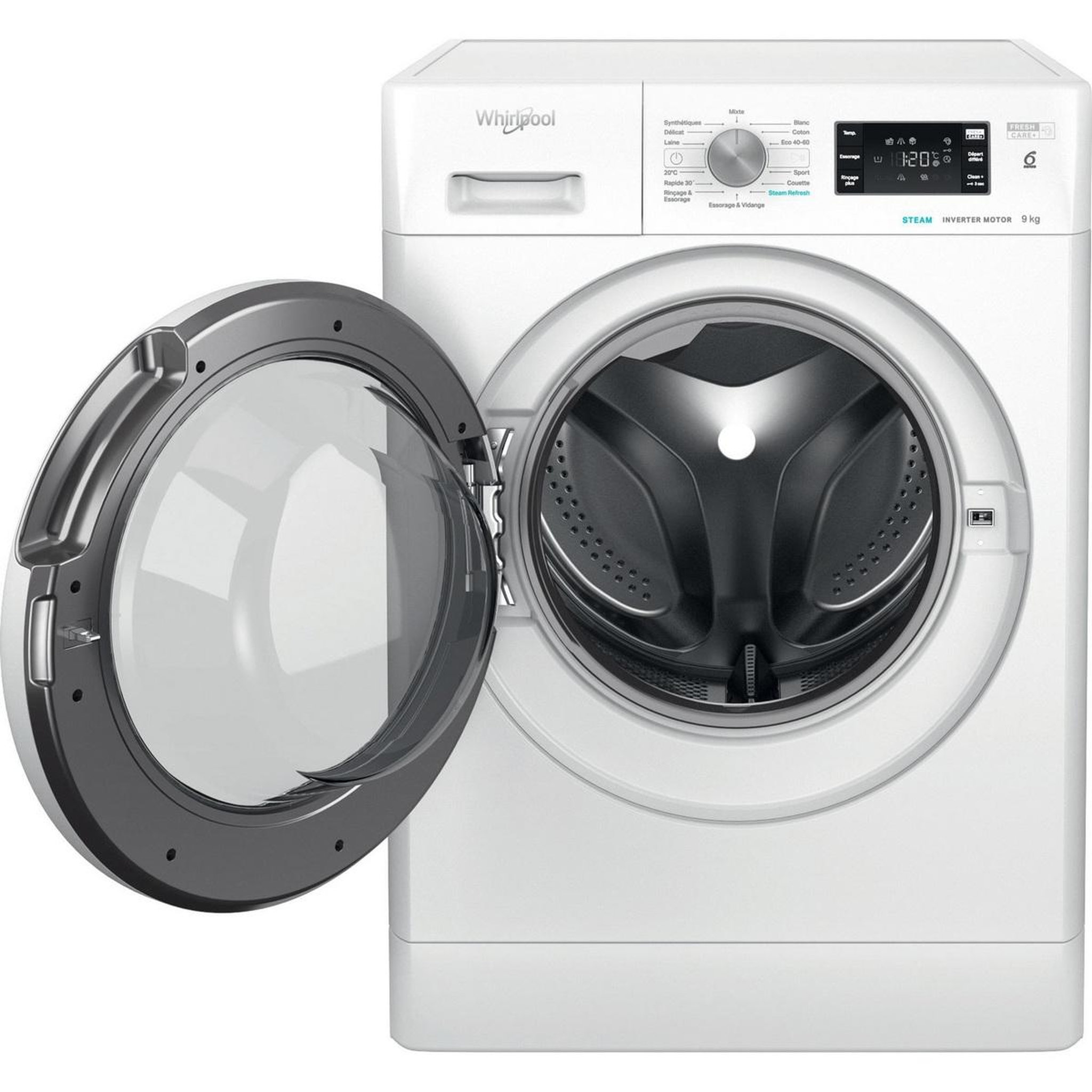 Voir la diapositive 4 : Whirlpool Lave-linge frontal 9kg 1400 tours/min - ffbs9479wvfr