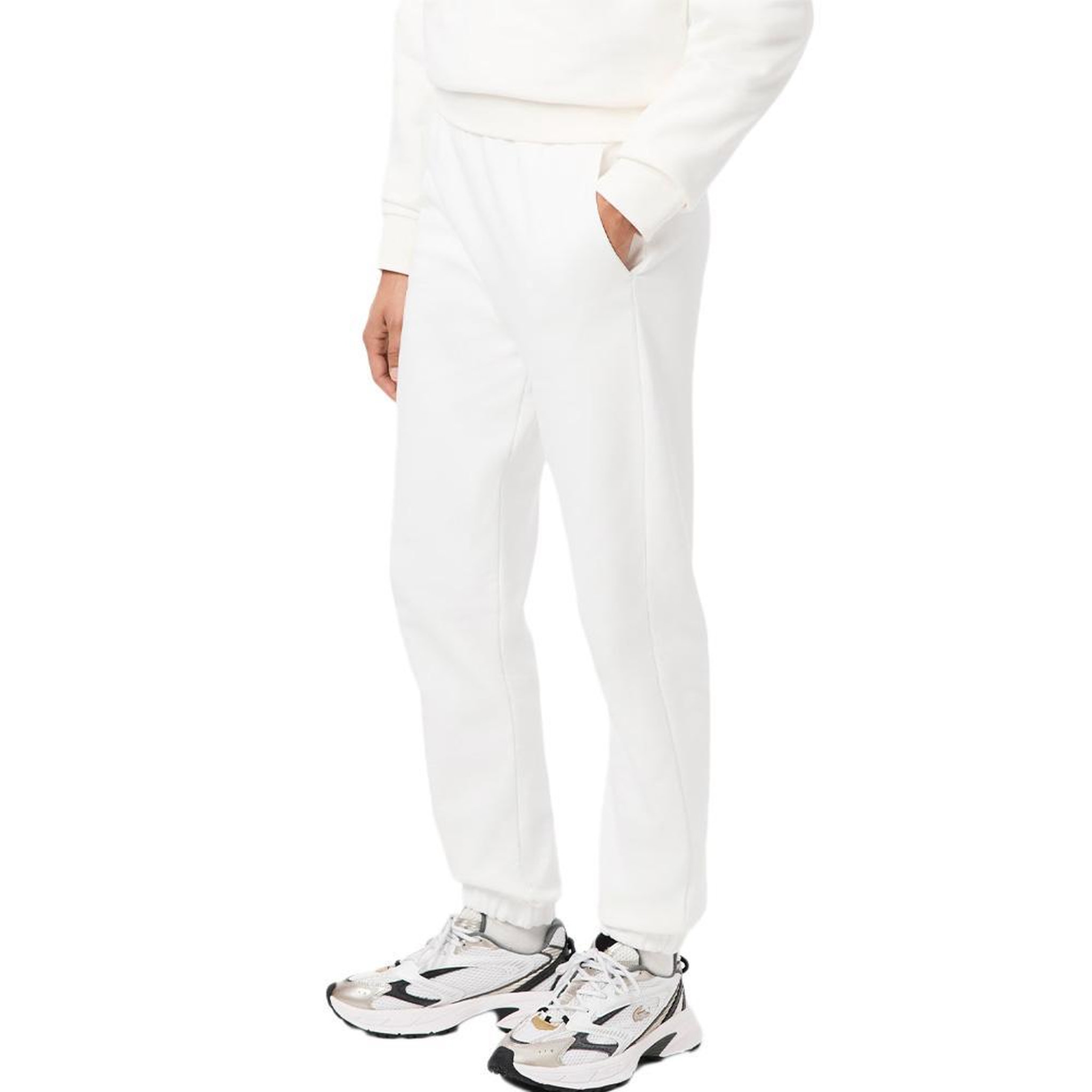 Lacoste Jogging  Femme Lacoste Fleece. Coloris disponibles : Blanc