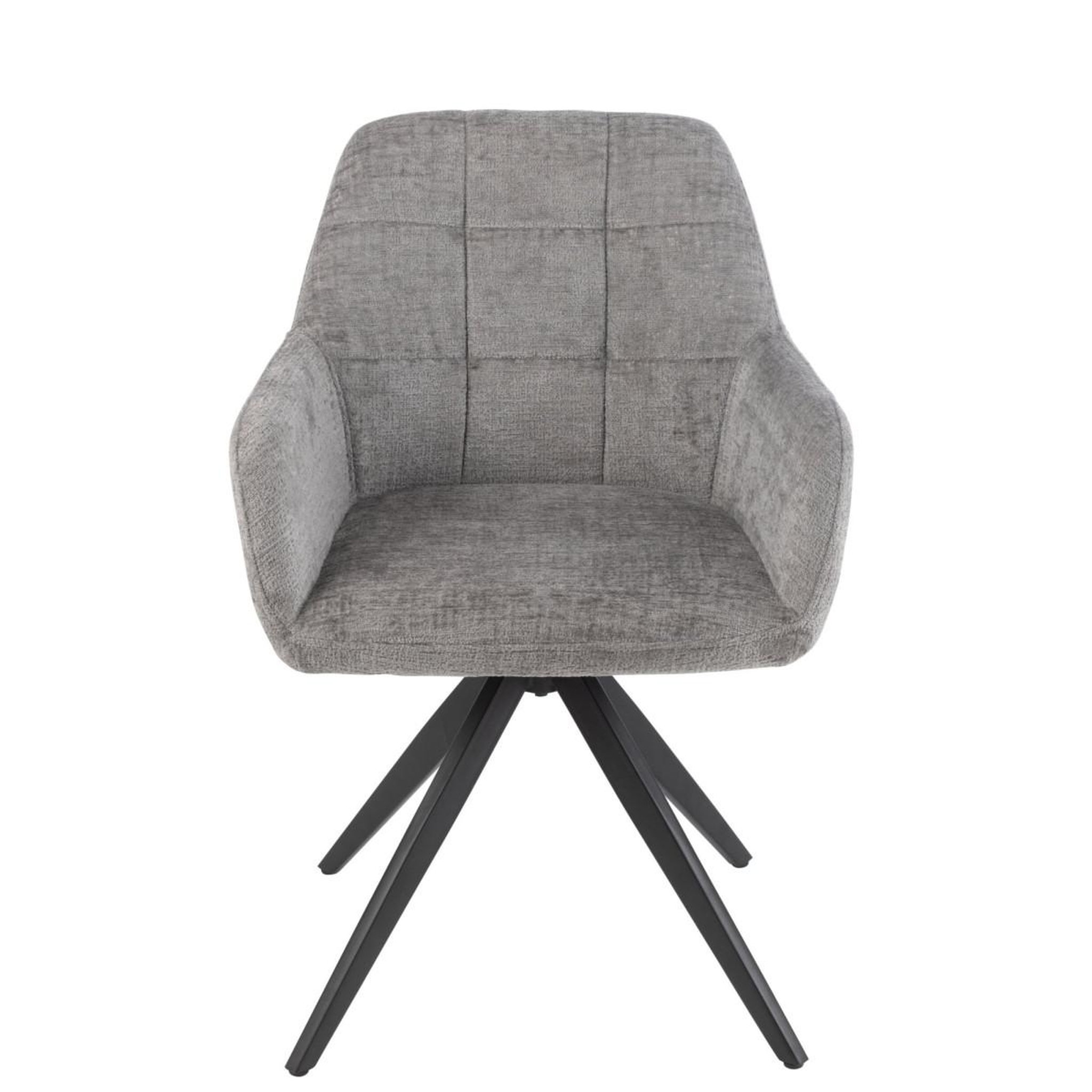 Voir la diapositive 2 : J-LINE Chaise design pivotante  louna  84cm gris