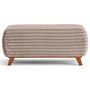 Voir la diapositive 2 : BEST MOBILIER Cristal - bout de lit - en fausse fourrure côtelée