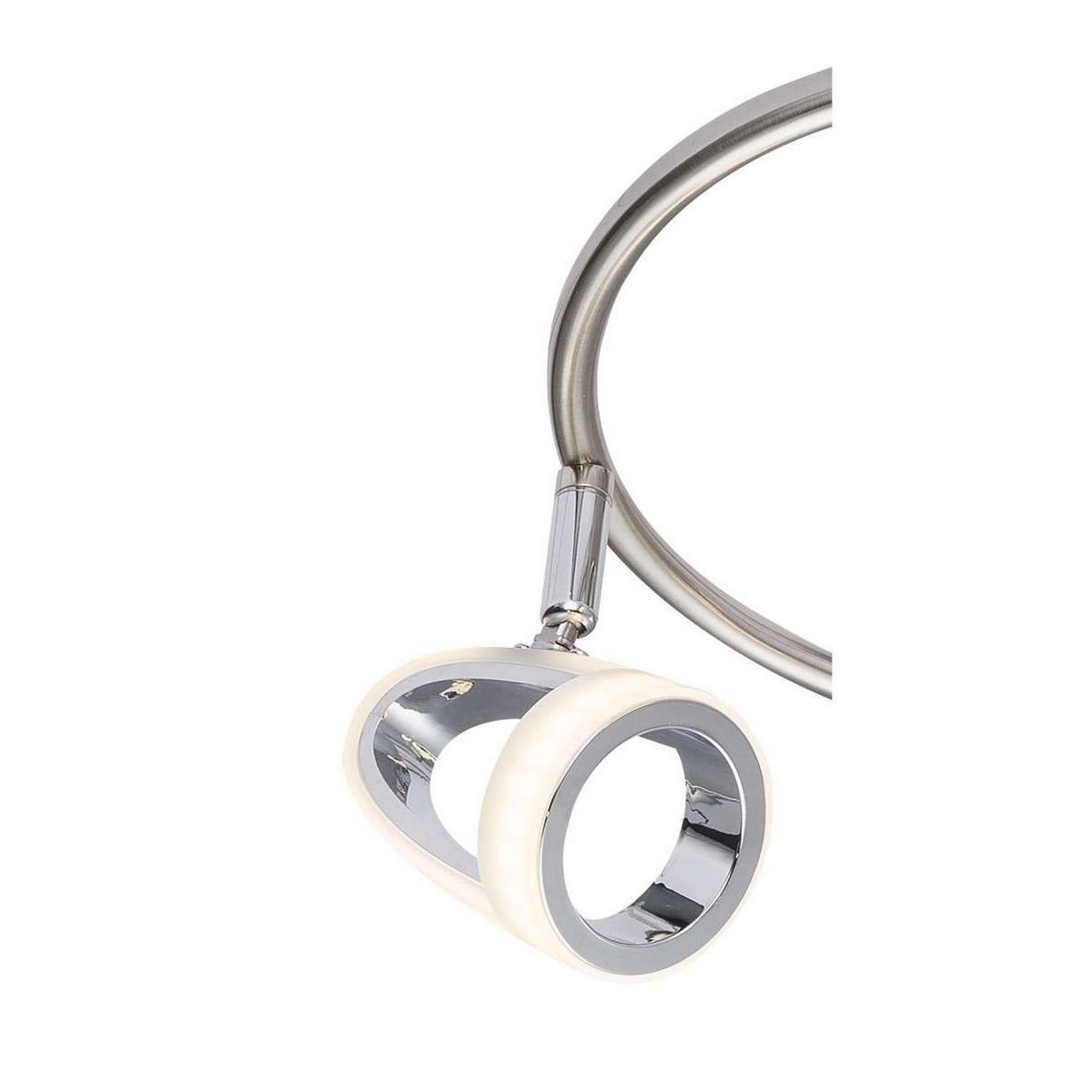 GLOBO Plafonnier rond LED design Rodrik - Argent mat