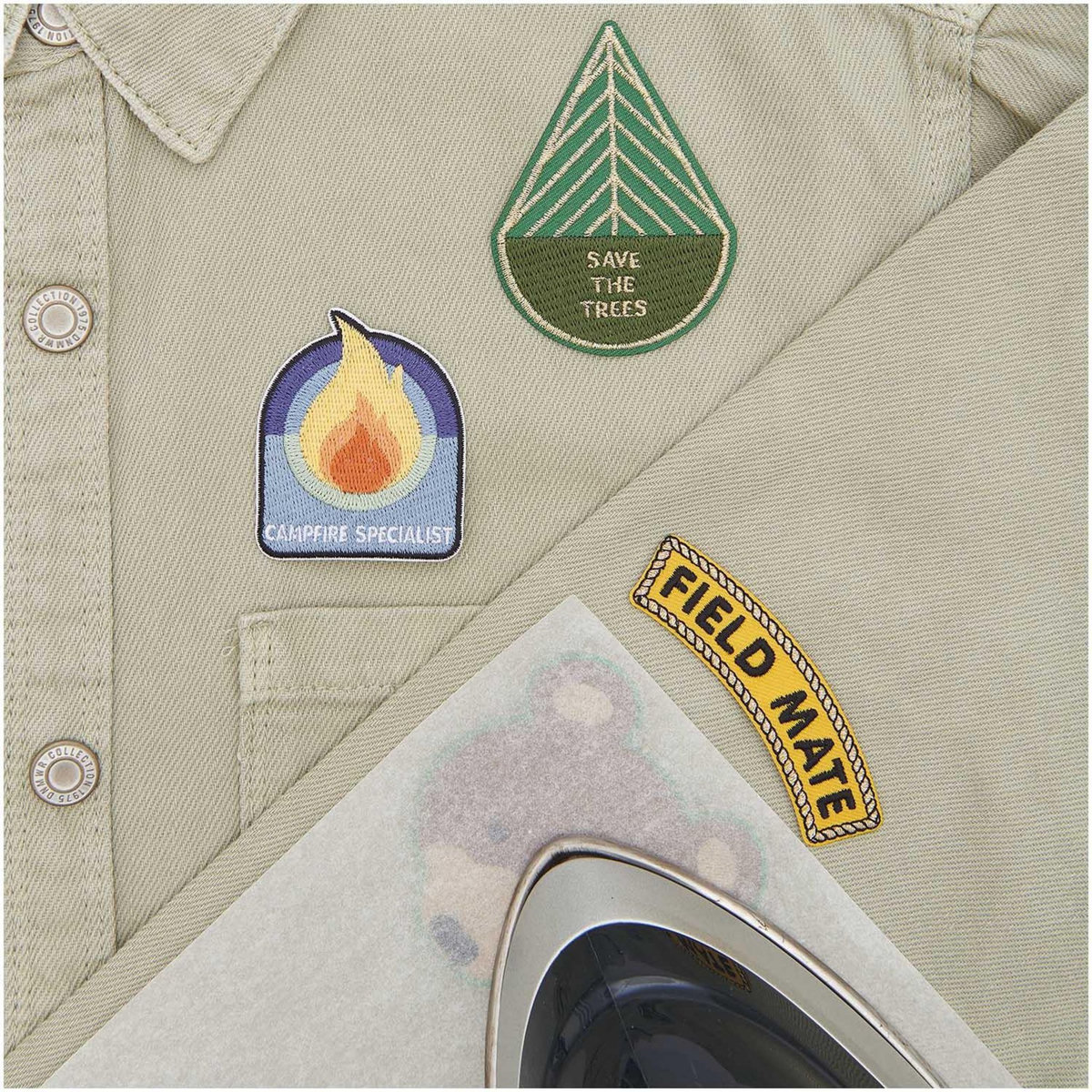 RICO DESIGN 6 Ecussons thermocollants spécial scouts ours