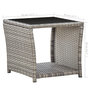 Voir la diapositive 5 : VIDAXL Table basse Gris 45x45x40 cm Resine tressee et verre