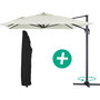 Voir la diapositive 1 : Habitat et Jardin Parasol jardin déporté Alu  Sun 4  - Rectangle - 3 x 4 m + Housse de protection - Ecru