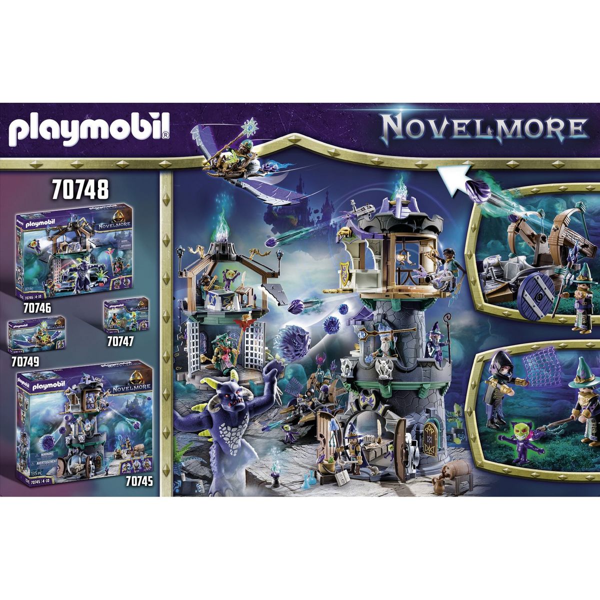PLAYMOBIL 70748 Novelmore - Violet Vale - Véhicule catapulte
