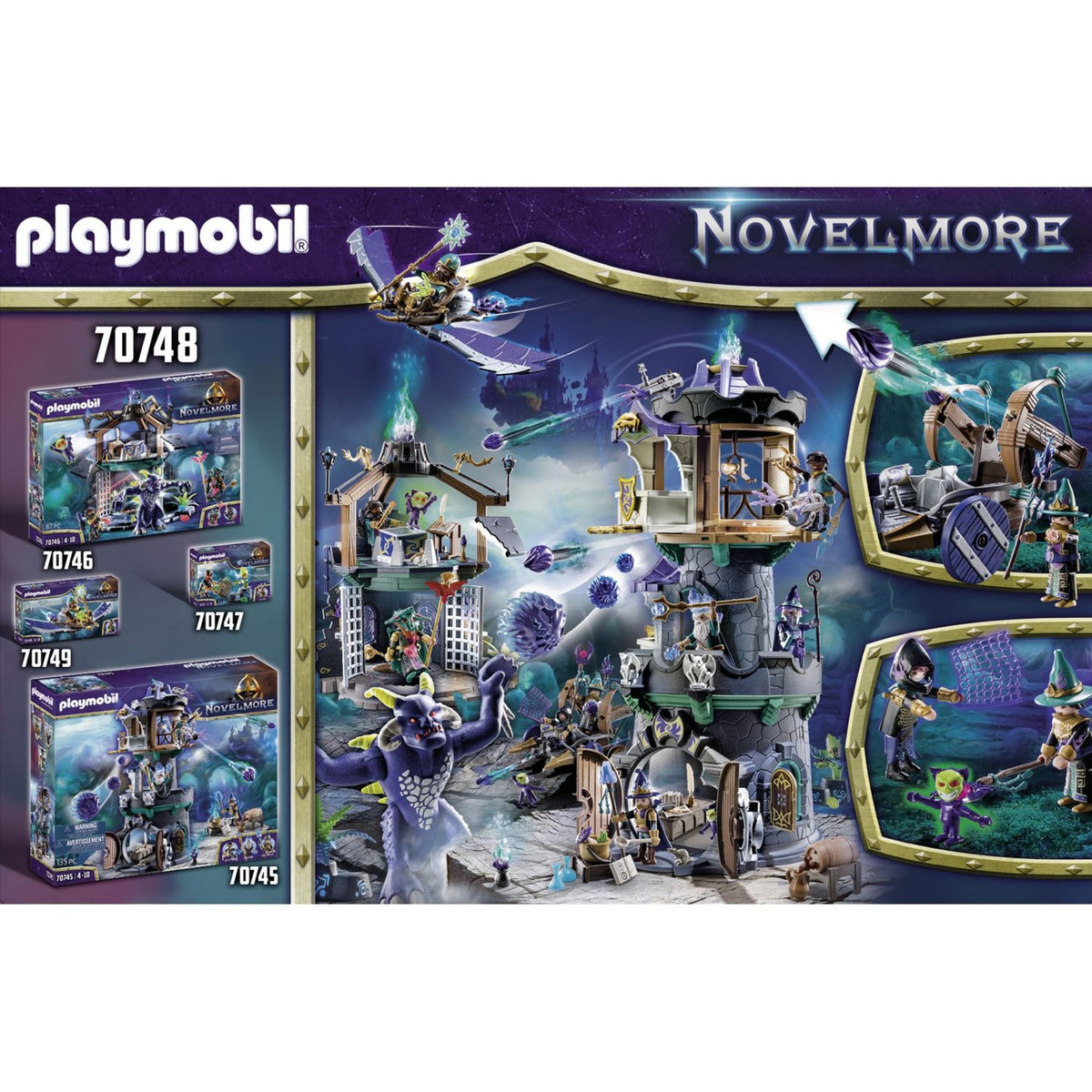 PLAYMOBIL 70748 Novelmore - Violet Vale - Véhicule catapulte