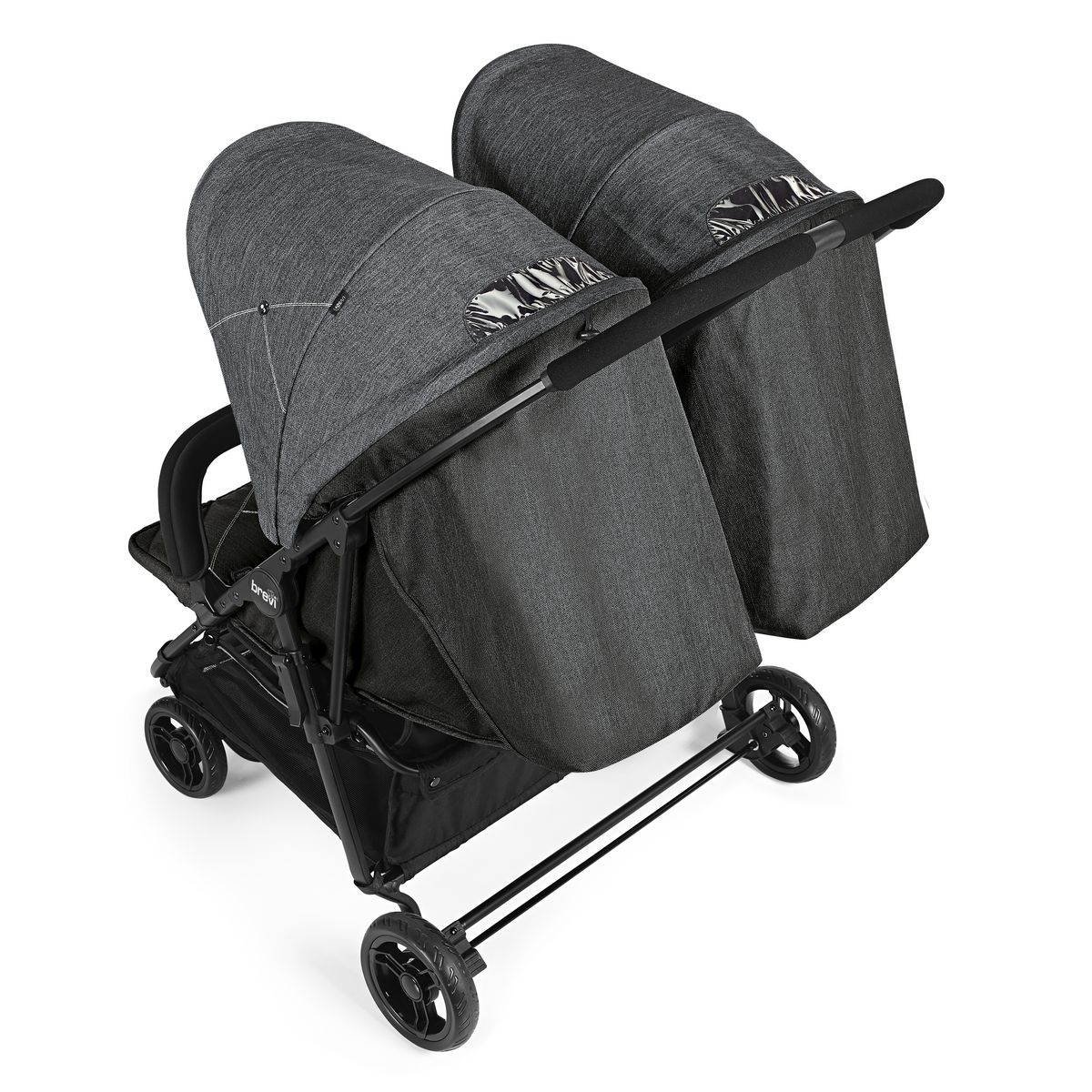 BREVI Poussette double avec assise côte à côte Indue