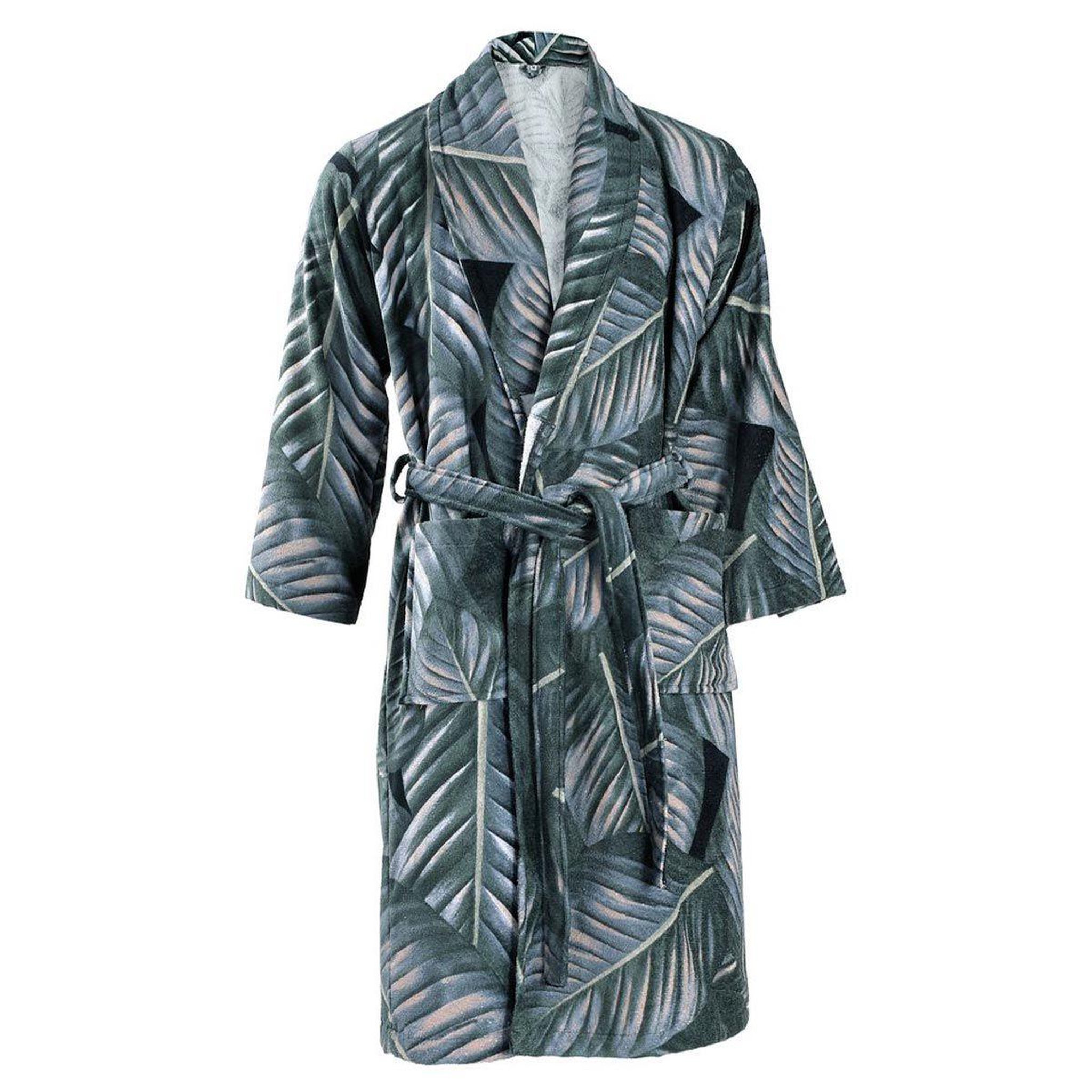 Paris Prix Peignoir de Bain en Coton  Tropical  Noir & Vert