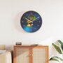 Voir la diapositive 1 : VIDAXL Horloge murale dore et bleu Ø29,5 cm polystyrene et verre