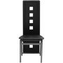 Voir la diapositive 2 : VIDAXL Chaises a manger lot de 6 noir similicuir