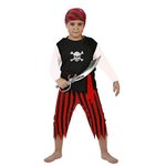 ATOSA Deguisement Enfant Le Pirate Jambes Rouges - 10/12 ans (140 à 152 cm)