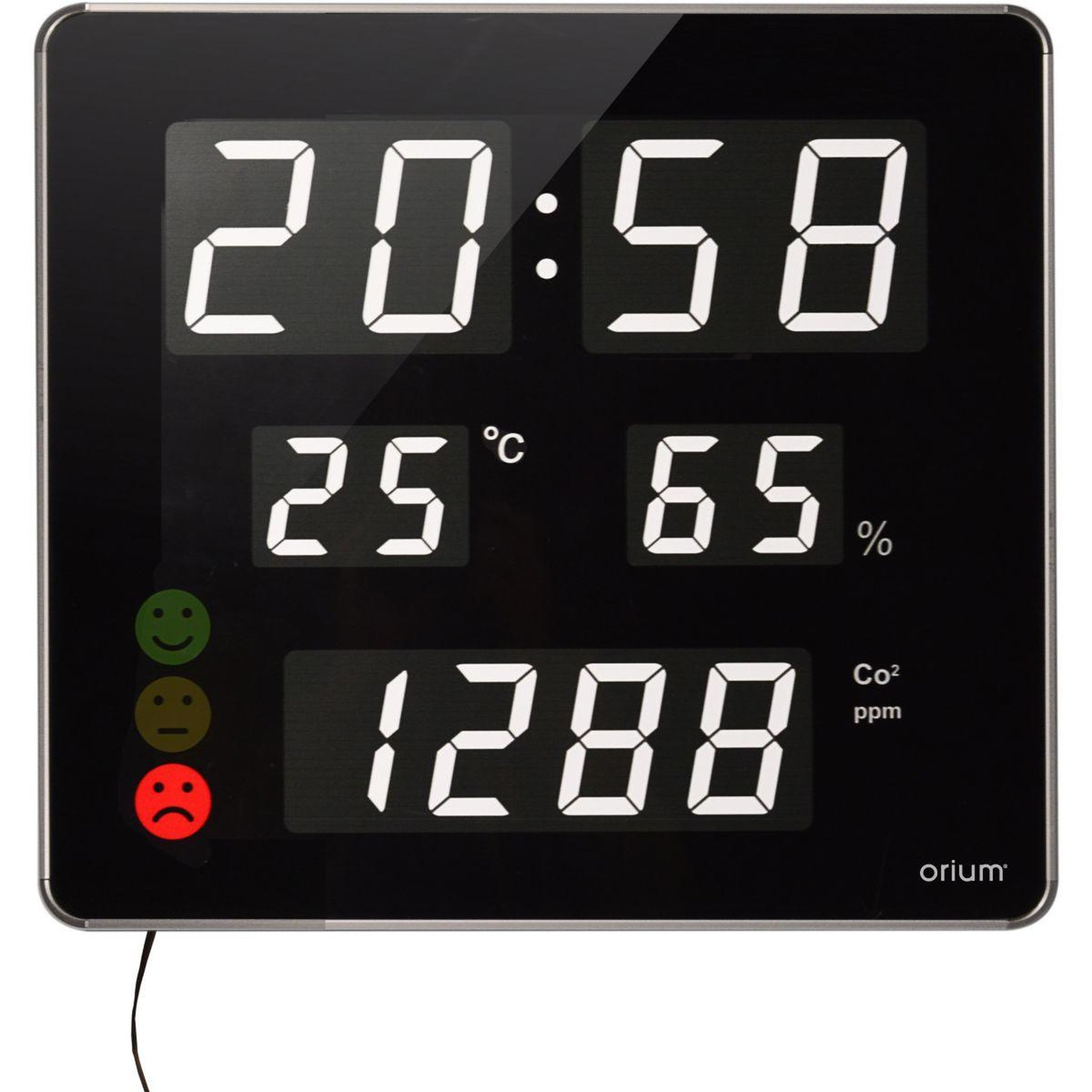Voir la diapositive 2 : Orium Capteur mesureur de co2 & horloge quaelis 18