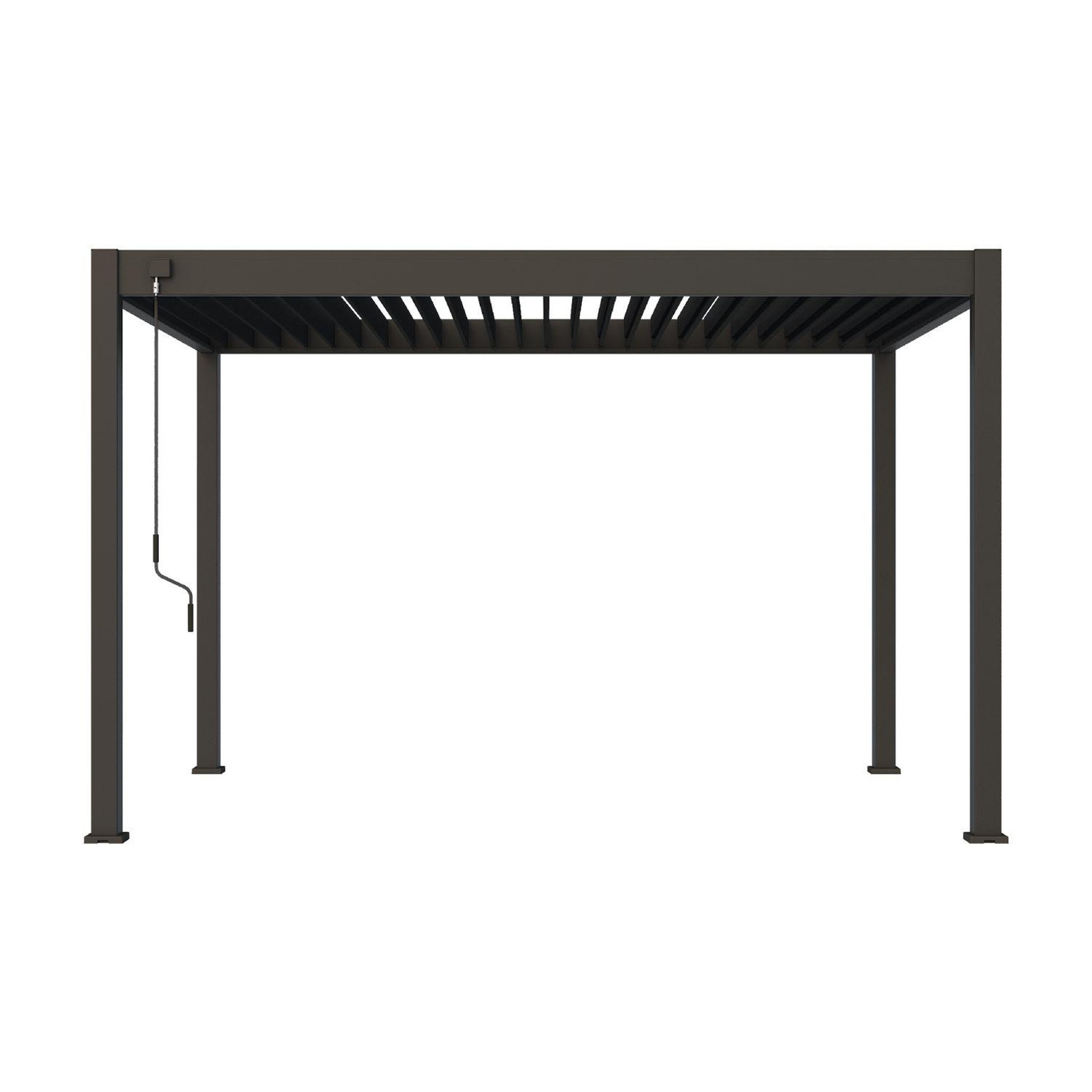 Voir la diapositive 3 : OMBREA Pergola Bioclimatique autoportée 3X4 m - Aluminium - Anthracite - VS OMBREA®