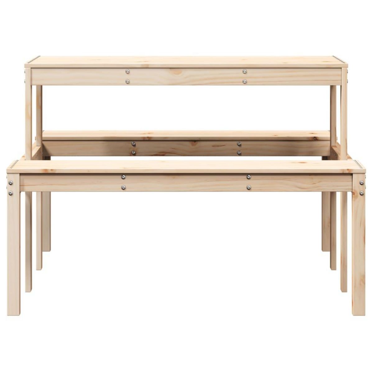 VIDAXL Table de pique-nique 110x134x75 cm bois massif de pin