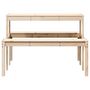 Voir la diapositive 4 : VIDAXL Table de pique-nique 110x134x75 cm bois massif de pin