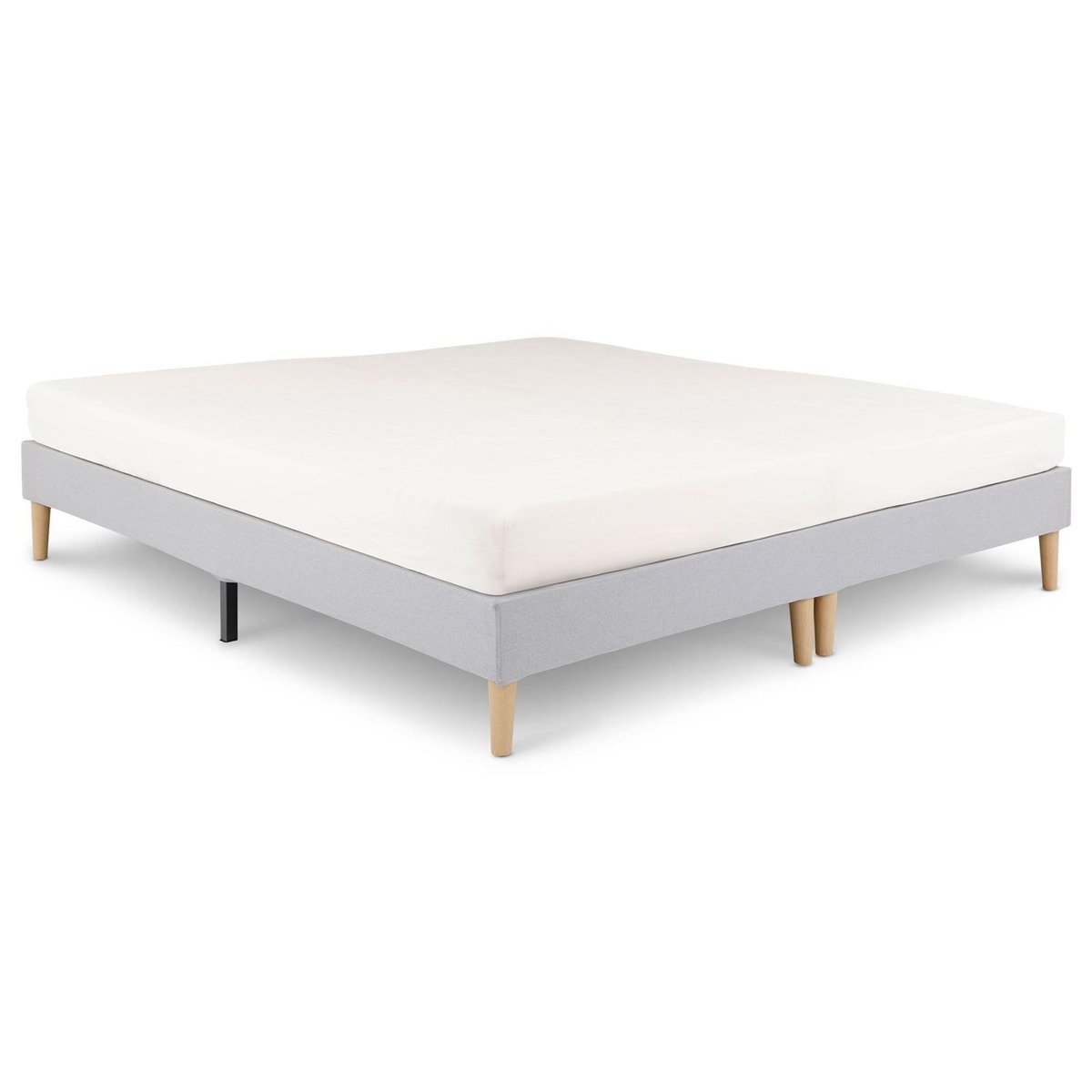 IDIMEX Sommier tapissier RENNES 180 x 200 cm revêtement tissu