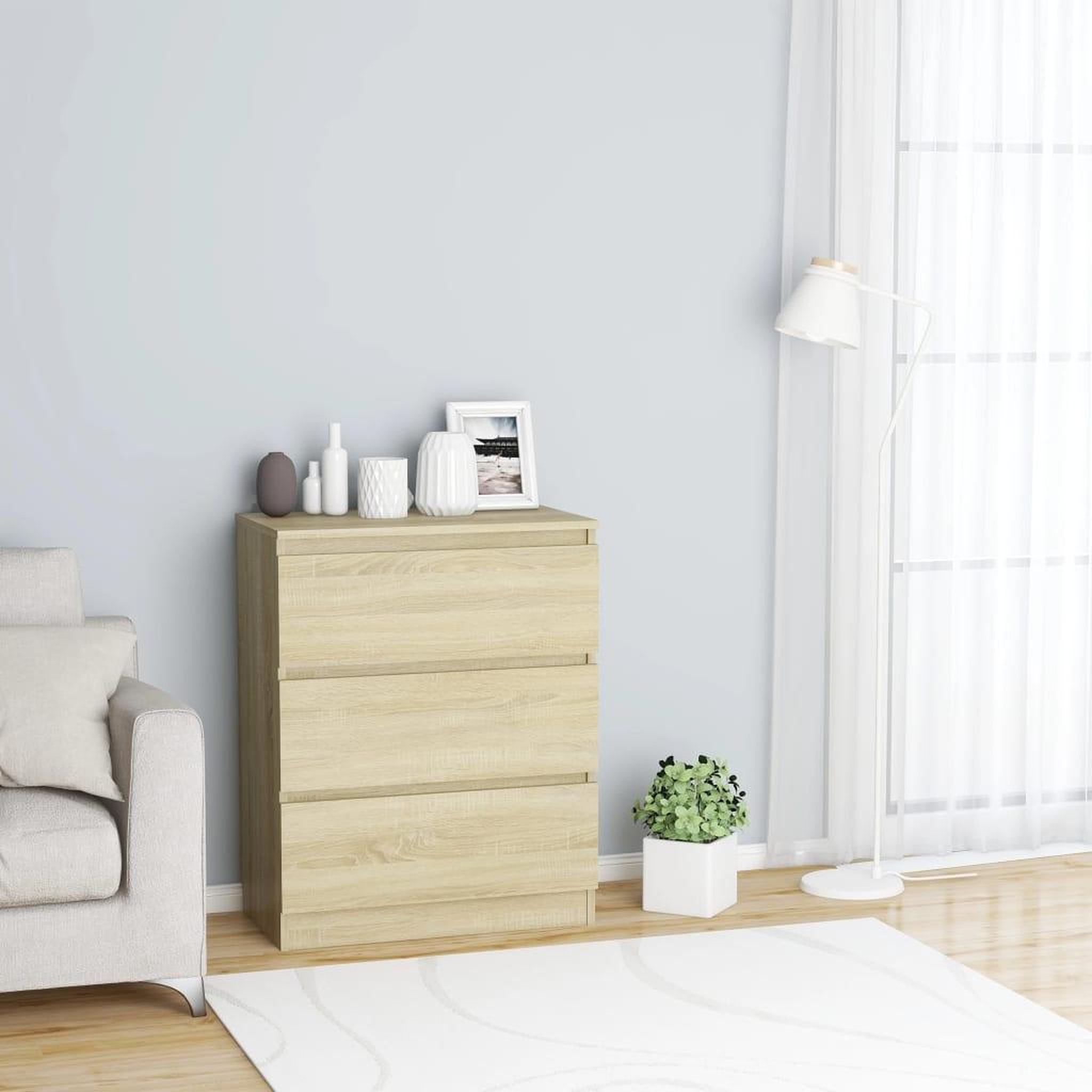 Voir la diapositive 1 : VIDAXL Buffet Chene sonoma 60x35x76 cm Bois d'ingenierie