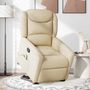 Voir la diapositive 2 : VIDAXL Fauteuil inclinable de massage Creme Tissu