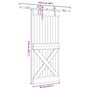Voir la diapositive 6 : VIDAXL Porte coulissante et kit de quincaillerie 85x210 cm pin massif