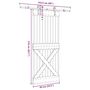 Voir la diapositive 6 : VIDAXL Porte coulissante et kit de quincaillerie 85x210 cm pin massif