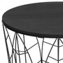  Table d'Appoint Design en Métal  Leaf  41cm Noir