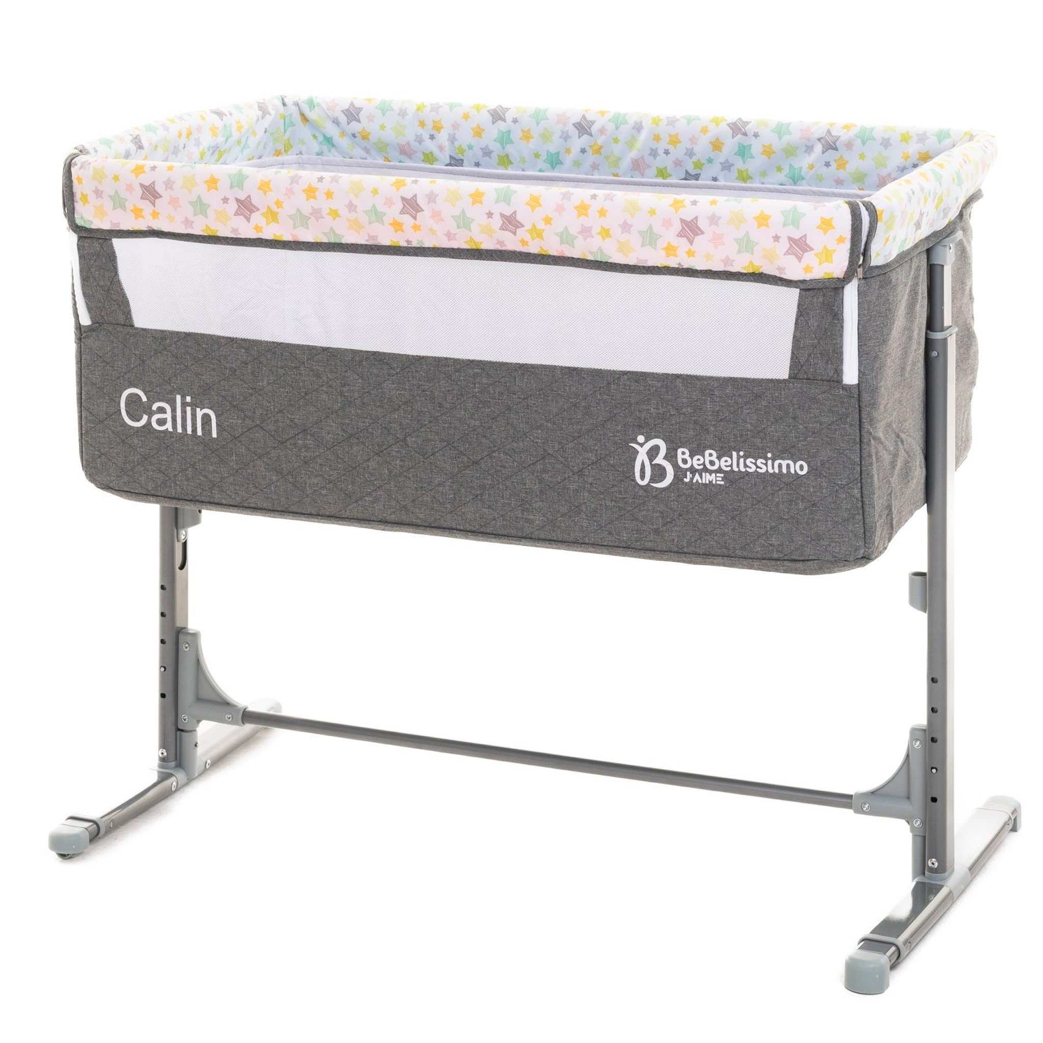 BEBELISSIMO Lit Cododo - berceau bébé - lit bébé - Calin - dès la naissannce - gris