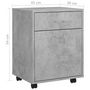 Voir la diapositive 6 : VIDAXL Armoire a roulettes Gris beton 45x38x54 cm Bois d'ingenierie