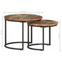 Voir la diapositive 6 : VIDAXL Tables gigognes 2 pcs Bois de recuperation massif