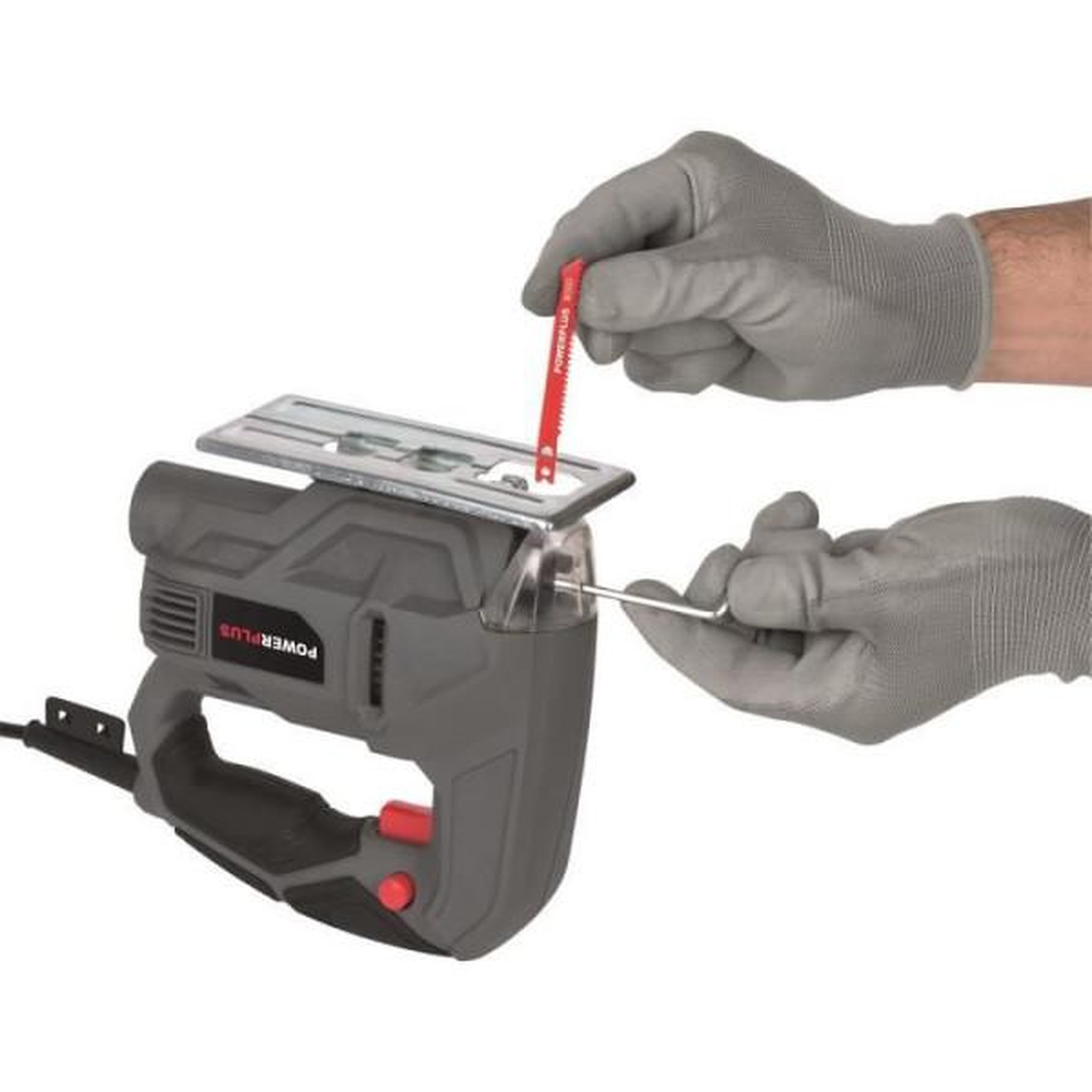 Voir la diapositive 4 : POWERPLUS Scie sauteuse POWERPLUS POWE30010 - Angle réglable - 450 W - Coupe 55/5mm