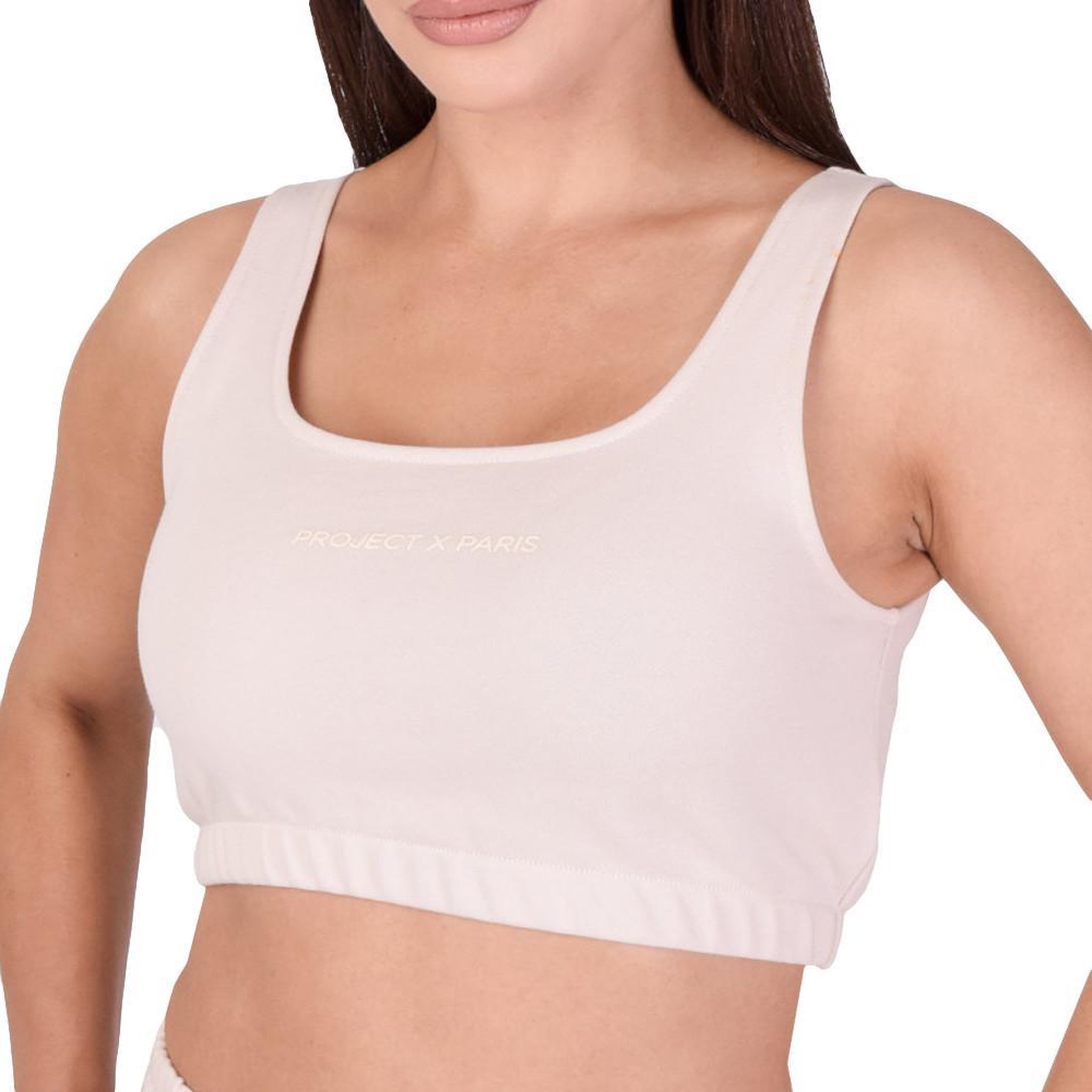 Project X Top Court Beige Femme Project X Paris F211118. Coloris disponibles : Beige