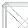 VIDAXL Table d'appoint Argente 140x40x78 cm Acier inoxydable et verre