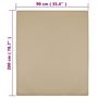 Voir la diapositive 5 : VIDAXL Drap-housse Jersey Taupe 90x200 cm Coton