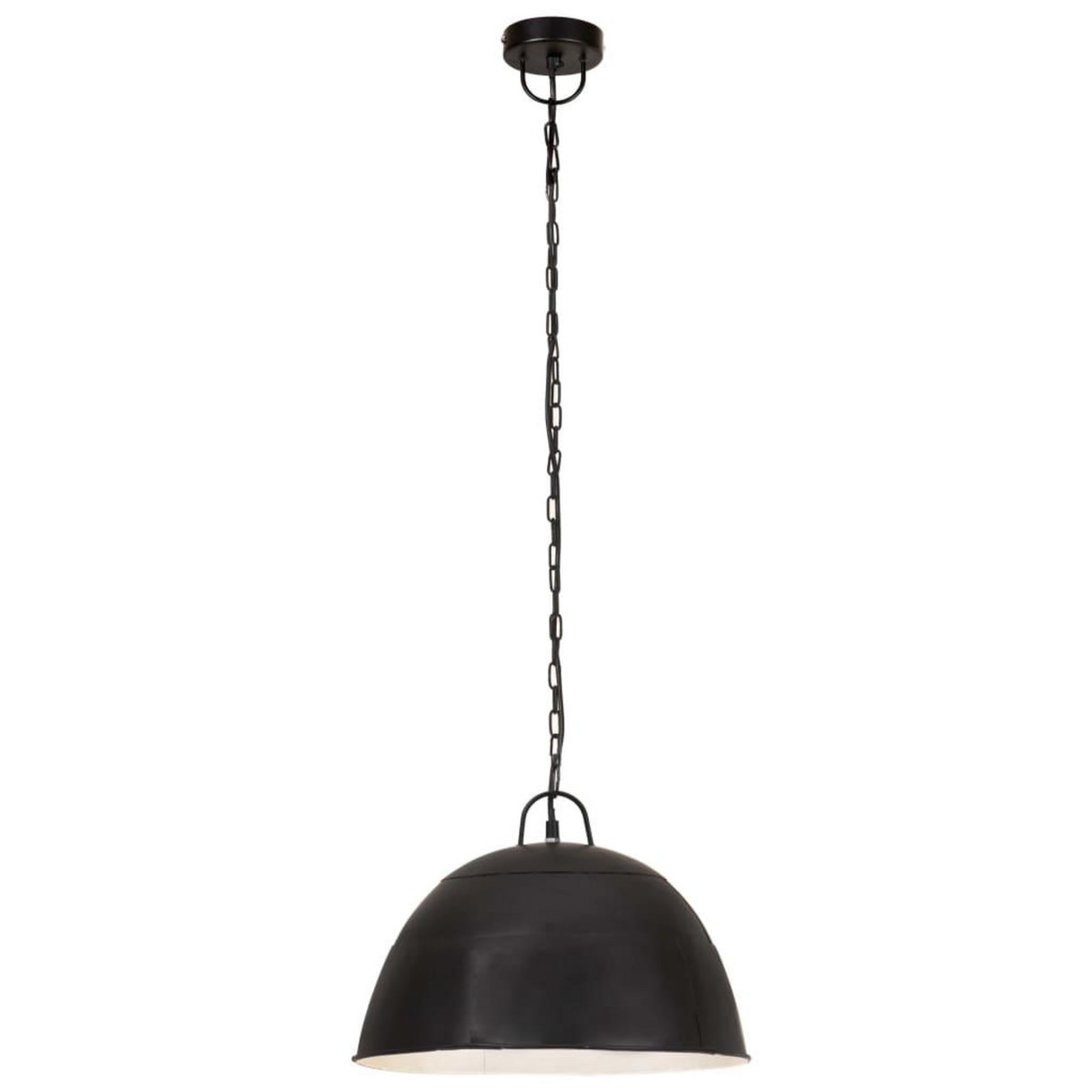 VIDAXL Lampe suspendue industrielle vintage 25 W Noir Rond 41 cm E27