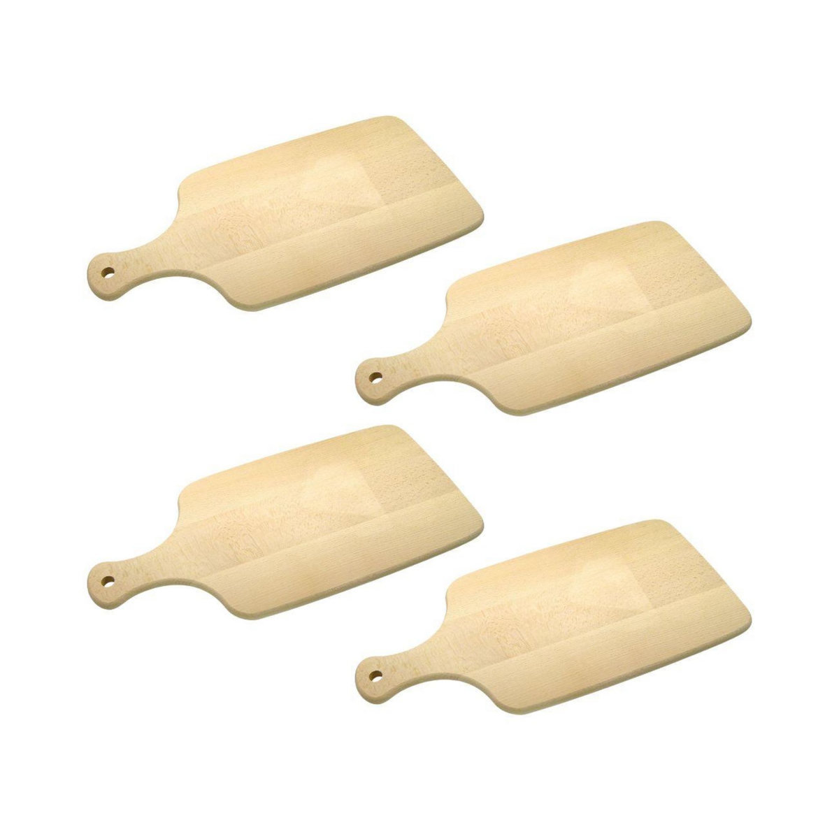 Fackelmann Ensemble de 4 Planches à découper en bois 38 x 18 cm Fackelmann Wood Edition