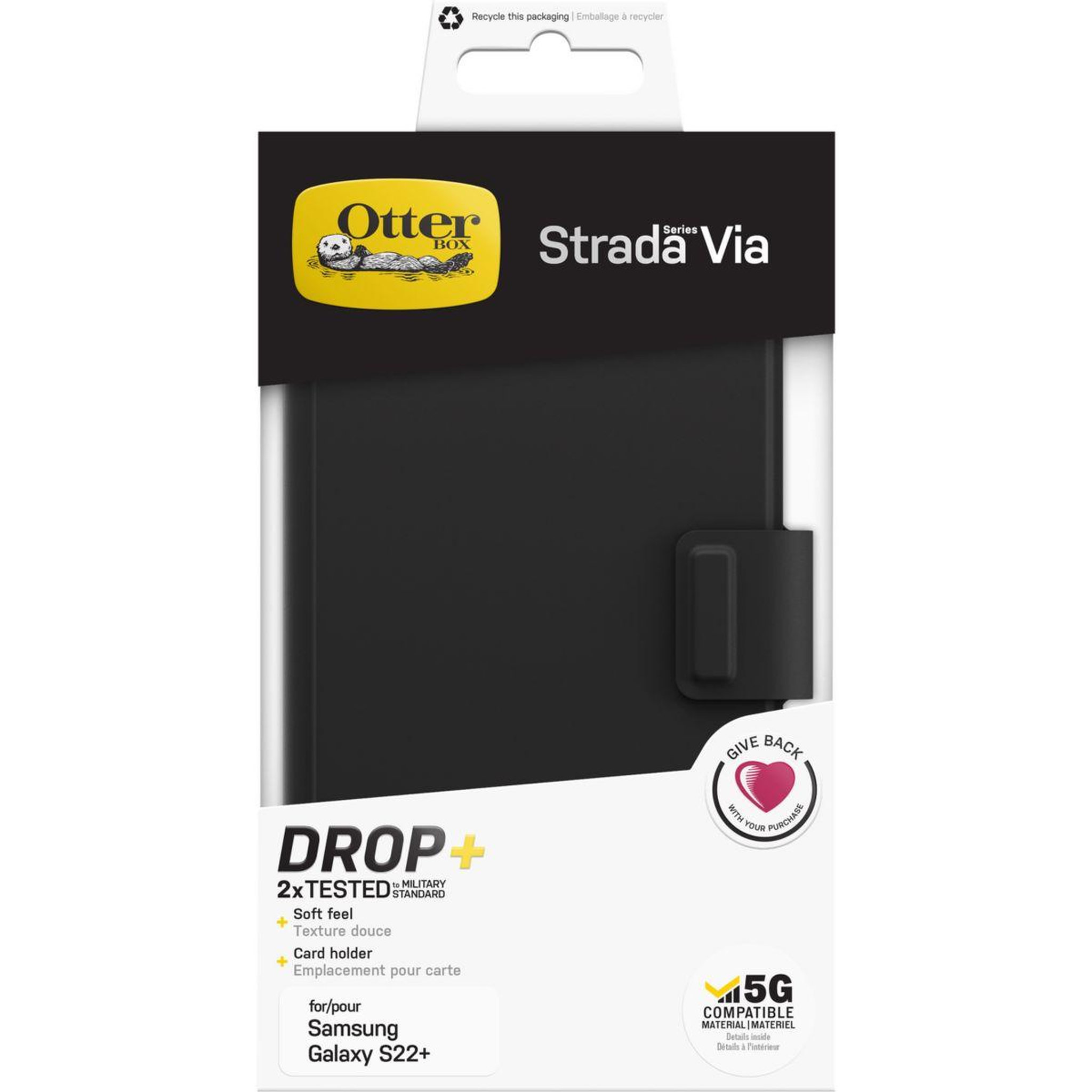 Voir la diapositive 2 : Otterbox Etui Samsung S22+ Strada Via noir