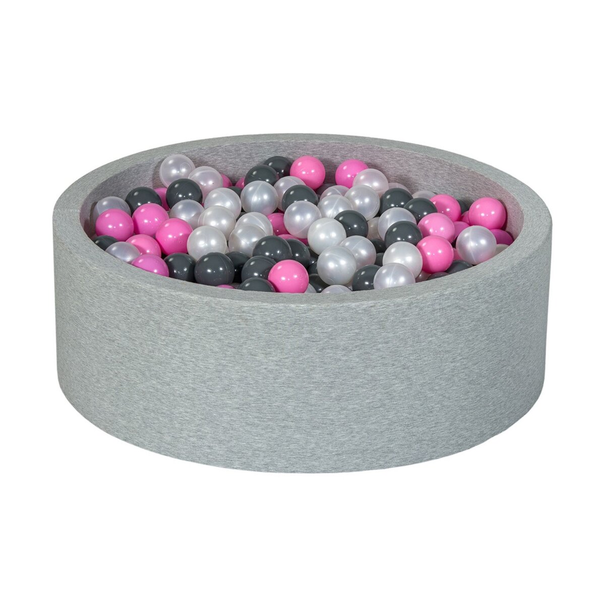  Piscine à balles Aire de jeu + 450 balles perle, rose clair, gris