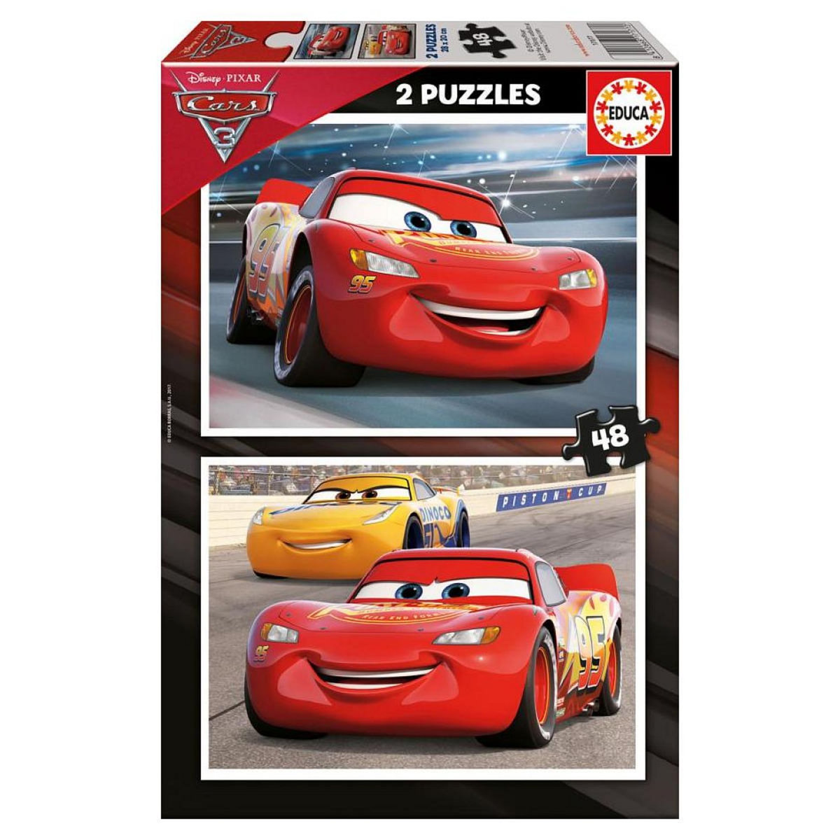EDUCA 2 puzzles de 48 pieces cars 3